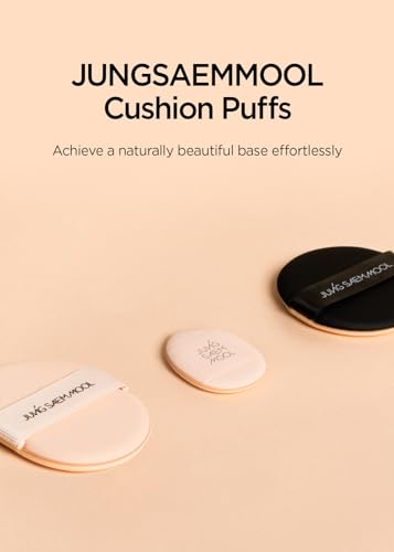 JUNG SAEM MOOL Cushion Puff Natural Cover Puff for Smooth Fitting with The Round Shape 2.1 Inch