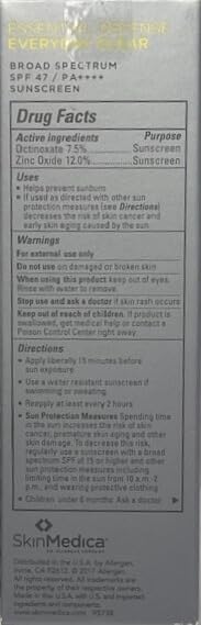 SkinMedica Essential Defense Everyday Clear SPF 47 Sunscreen for Face - This Lightweight, Facial Sunscreen is Ideal for Oily and/or Combination Skin, 1.85 Oz