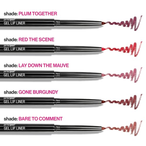 wet n wild Perfect Pout Matte Retractable Gel Lip Liner Pencil, Rich Creamy Long Lasting Color, Well-Defined and Flawless Application, Vegan & Cruelty-Free - Purple Lay Down the Mauves