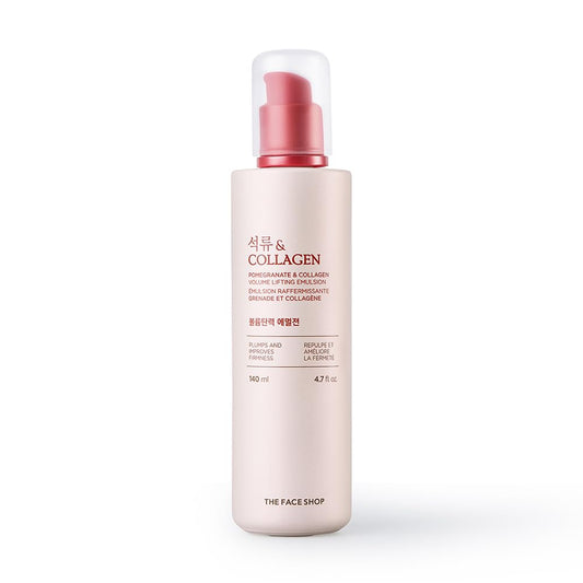 The Face Shop Pomegranate & Collagen Volume Lifting Emulsion | Deep Revitalizing Emulsion for Moisture Barrier Strengthening | Plump & Smoothen Your Skin, 4.7 Fl Oz