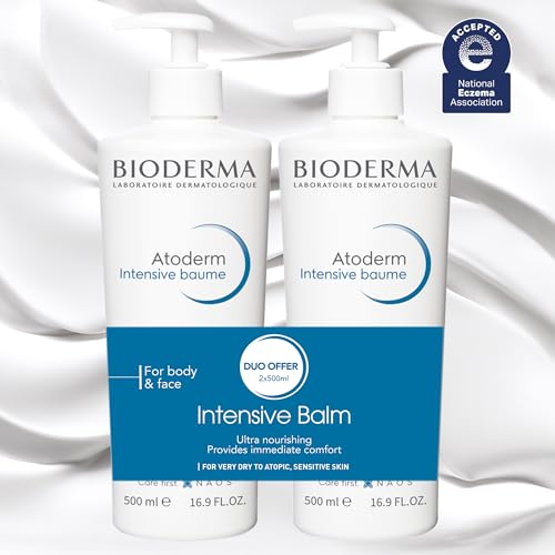 Bioderma Atoderm Intensive Balm Duo Pack Ultra-Nourishing Body Cream for Very Dry Skin, 2x16.9 Fl Oz