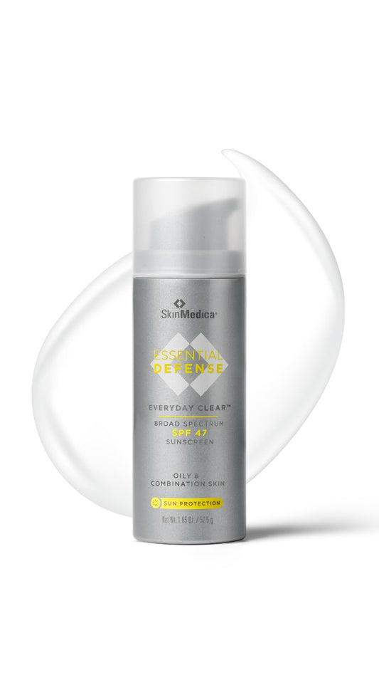 SkinMedica Essential Defense Everyday Clear SPF 47 Sunscreen for Face - This Lightweight, Facial Sunscreen is Ideal for Oily and/or Combination Skin, 1.85 Oz