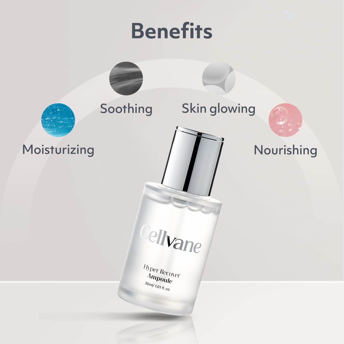 Cellvane PDRN Hyper Recover Ampoule (1.01 fl oz) -High Purity Salmon DNA PDRN Ampouls Korean Skin Care for Anti aging &Sensitive Skin, Hyaluronic Acid & Collagen for Deep Hydration