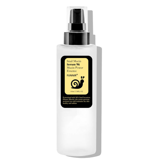 FUNNIR Snail Mucin 96% Essence 100ml, Hydrating Serum for Face with Snail Secretion Filtrate for Dull Skin, Skin care products for All Skin Types