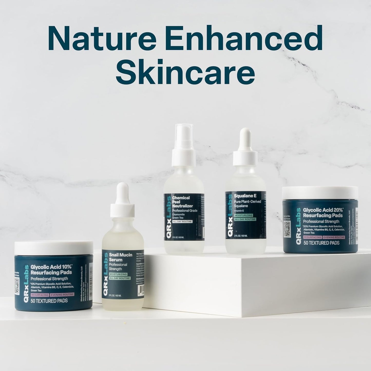 Glycolic Acid 20% Resurfacing Pads for Face & Body with Vitamins B5, C & E, Green Tea, Calendula, Allantoin - Exfoliates Surface Skin and Reduces Appearance of Fine Lines and Wrinkles - 2PK