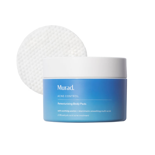 Murad Retexturizing Body Pads – Acne-Fighting Exfoliating Pads with Azelaic, Salicylic, and Glycolic Acid for Acne Breakouts, Smoothing KP Bumps, and Soothing Aggravated Skin – 45 Pads