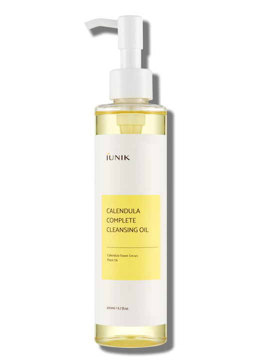 IUNIK Calendula & Jojoba Oil-Infused Vegan Cleansing Oil – Gentle Blackhead Melting & Makeup Remover Facial Cleanser w/Plant-based Oils Korean Skincare