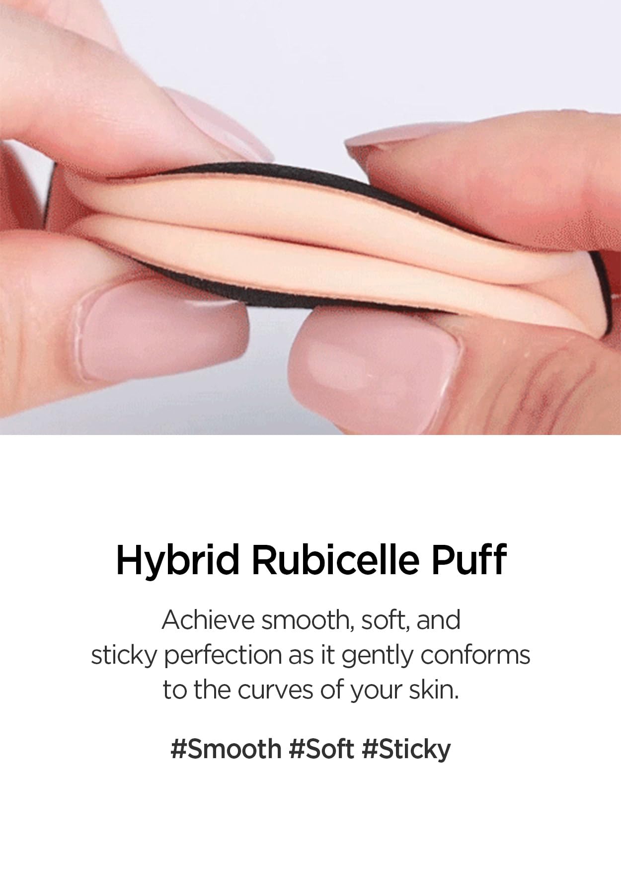 JUNG SAEM MOOL Cushion Puff Natural Cover Puff for Smooth Fitting with The Round Shape 2.1 Inch