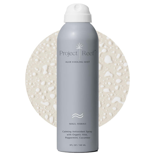 Project Reef Non-Aerosol Aloe Cooling Mist – Vegan, Ocean Friendly & Hydrating After-Sun Spray with Organic Aloe Vera, Peppermint & Cucumber – Natural Sunburn Relief & Daily Skin Refreshment, 5 fl oz