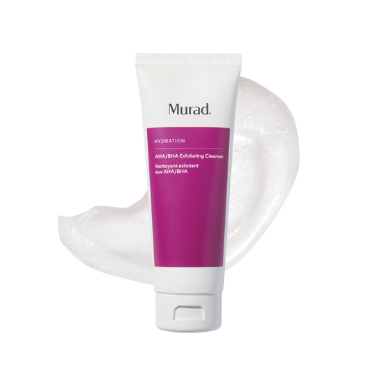 Murad AHA/BHA Exfoliating Cleanser - Triple-Action Cleansing Exfoliator with Salicylic, Lactic, & Glycolic Acids - Creamy Face Wash Removes Dull, Dry Skin for Smoother, Softer Skin - 5 Fl Oz
