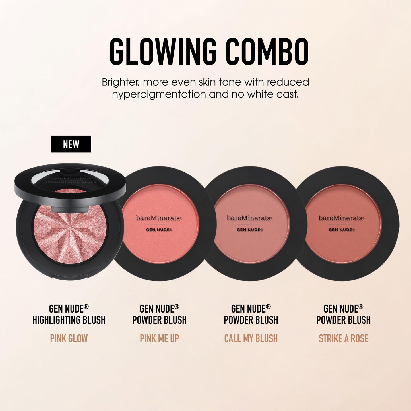 bareMinerals Gen Nude Highlighting Blush, Pink Glow