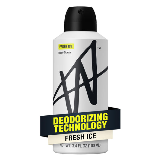 W By Jake Paul Premium Body Spray for Men, Odor Blocking Body Deodorant, Long Lasting Protection, Fresh Ice Scent, 3.4 fl oz