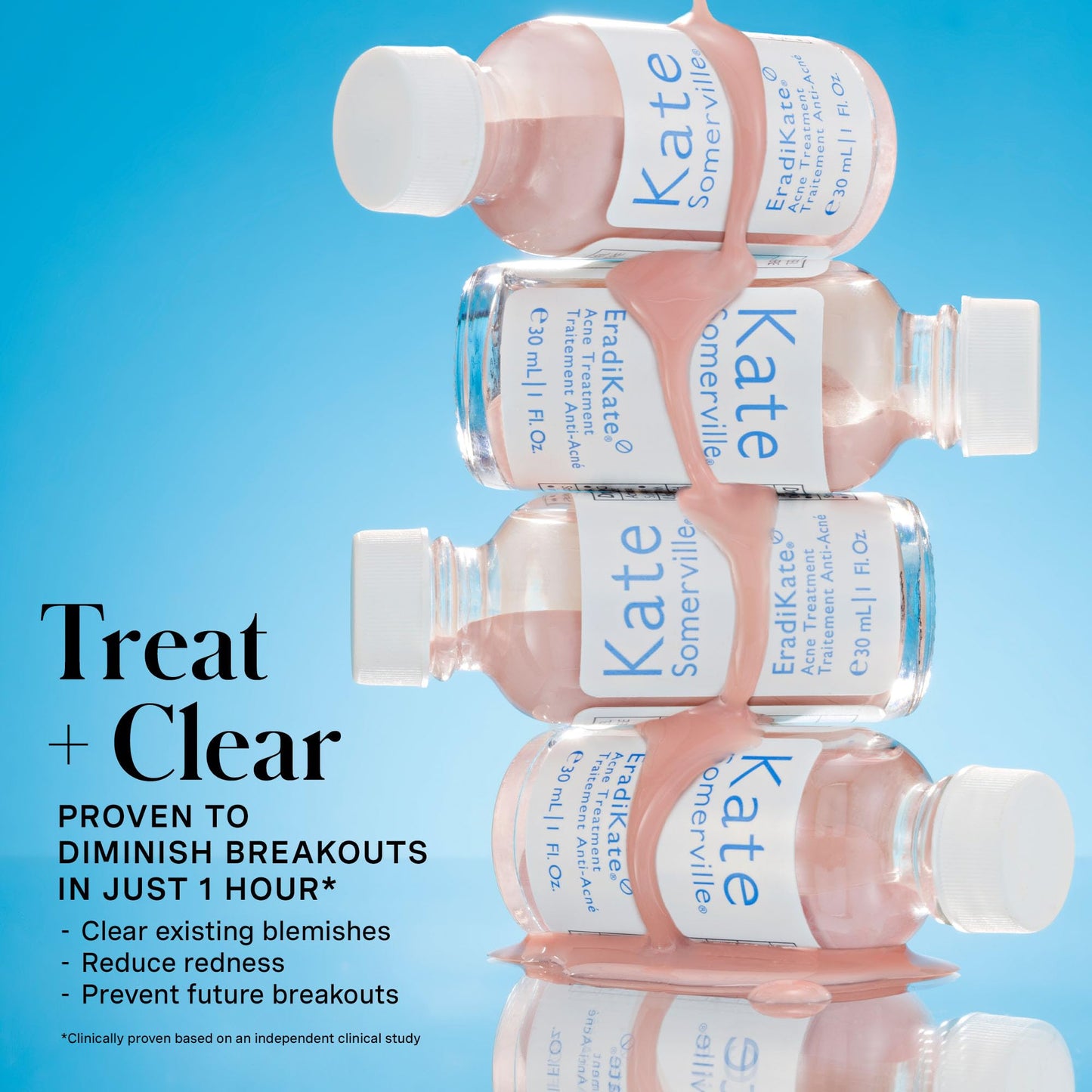 Kate Somerville EradiKate Acne Treatment - Clinically Formulated 10% Sulfur and BHA Spot Treatment – Clears Pimples, Cleans Pores and Prevents Breakouts, 1 Fl Oz