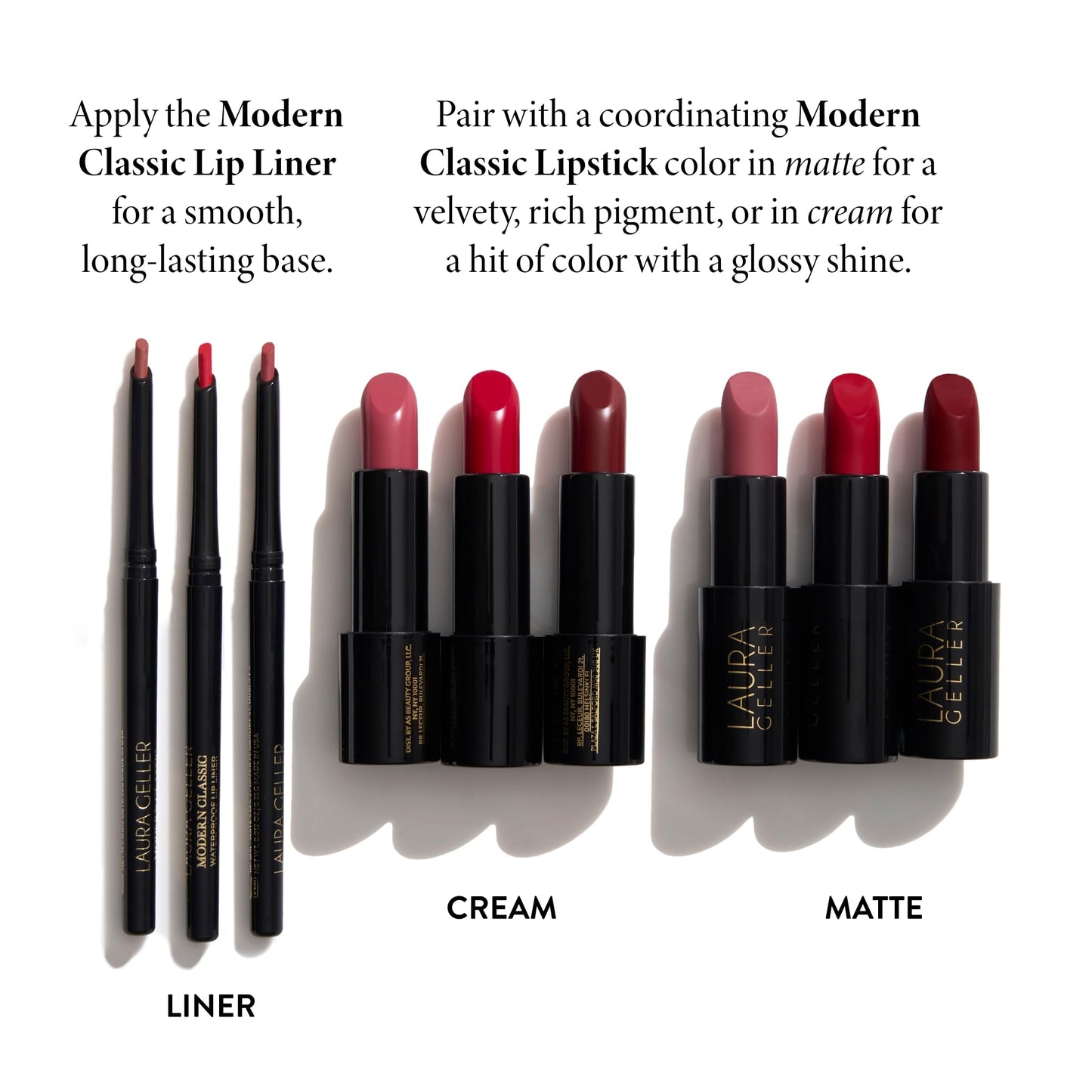 LAURA GELLER NEW YORK Modern Classic Lip Liner, Luxurious Creamy Long Lasting Lip Liner, Prevents Feathering and Fading, Radiant Rose
