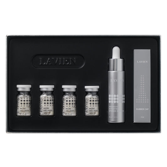 Lavien Collagen Ampoule Program - Enhance Skin Elasticity, Low Molecule Collagen, Skin Aging Improvement - Suitable for All-Skin Types - 30 ml Buster Bottle, 4-200 mg with Dropper