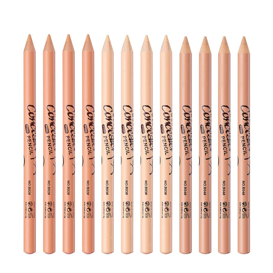 12 Pcs Wonder Concealer Pencil,3 Colors Face Concealer Pencil,Evens Out Skin Tone,Can Perfection Conceal Blemish,Dark Circle,Aging Spot,Acne,etc