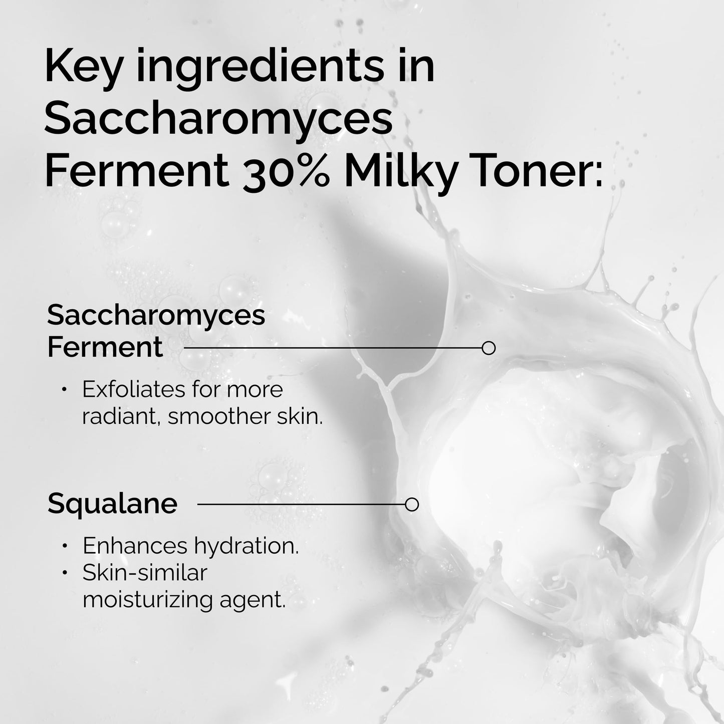 The Ordinary Saccharomyces Ferment 30% Milky Toner, Exfoliating and Hydrating Toner for Smoother, Brighter Skin, 3.4 Fl Oz