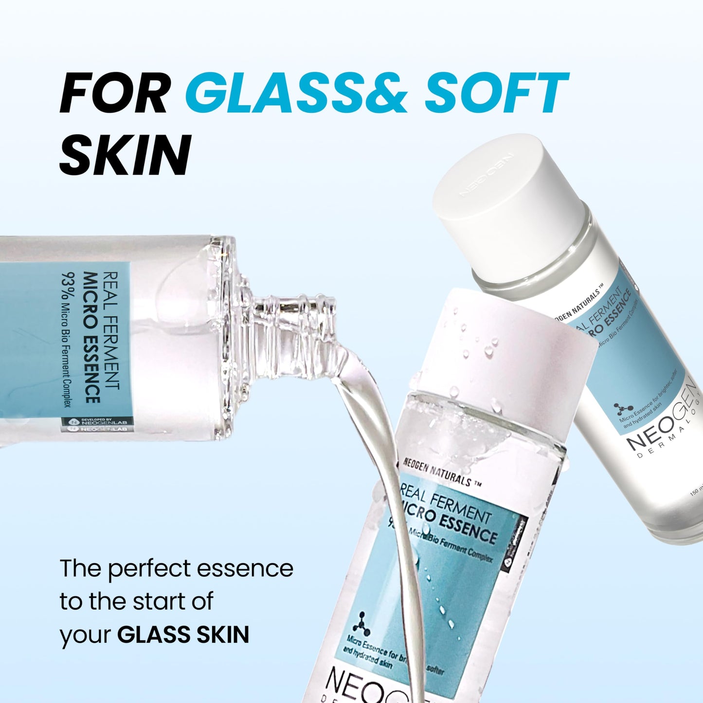 Neogen DERMALOGY Real Ferment Micro Essence 150ml - Korean Skin Care Toner & Essence Enriched with 93% Ferments for Instantly Hydrated, Healthy Looking Skin 5.07 Fl Oz
