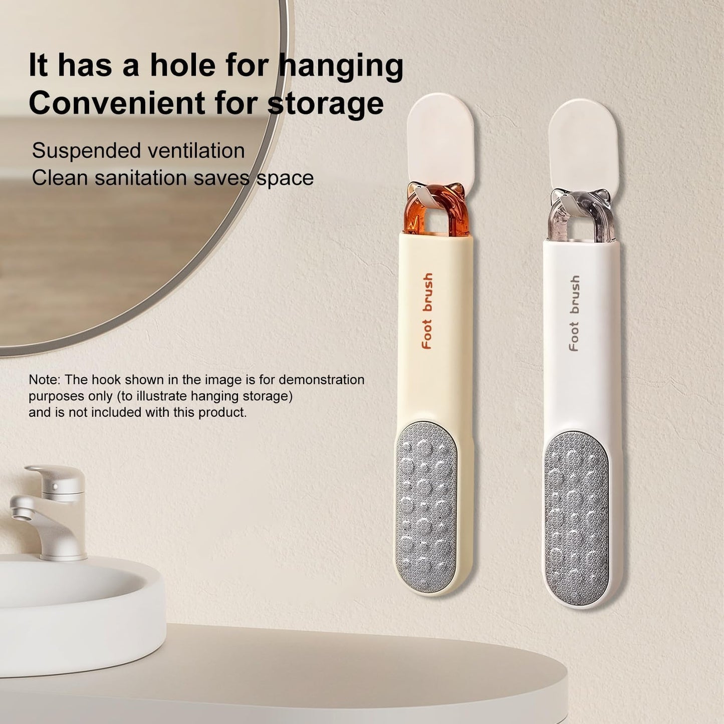 Double-Sided Stainless Steel Foot File, Foot Callus Remover & Foot Scrubber, Professional Pedicure Tool for Dry & Wet Feet, Fast Hard Skin & Dead Skin Remover with Non-Slip Grip, Orange
