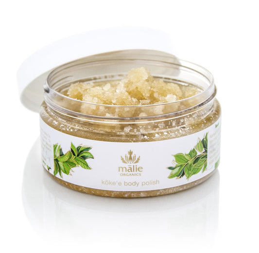 Malie Organics' Koke'e All Natural Exfoliating Organic Body Polish to Exfoliate, Nourish, Moisturize and Hydrate Your Skin. 8 Fl Oz.