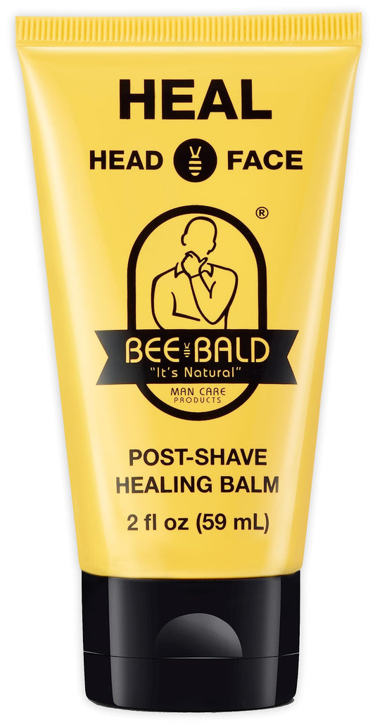 Bee Bald HEAL Aftershave for Men Healing Balm, Immediately Calms & Soothes Damaged Skin, Treats Bumps, Redness, Razor Burn & Other Shaving Irritations (2 Fl Oz)