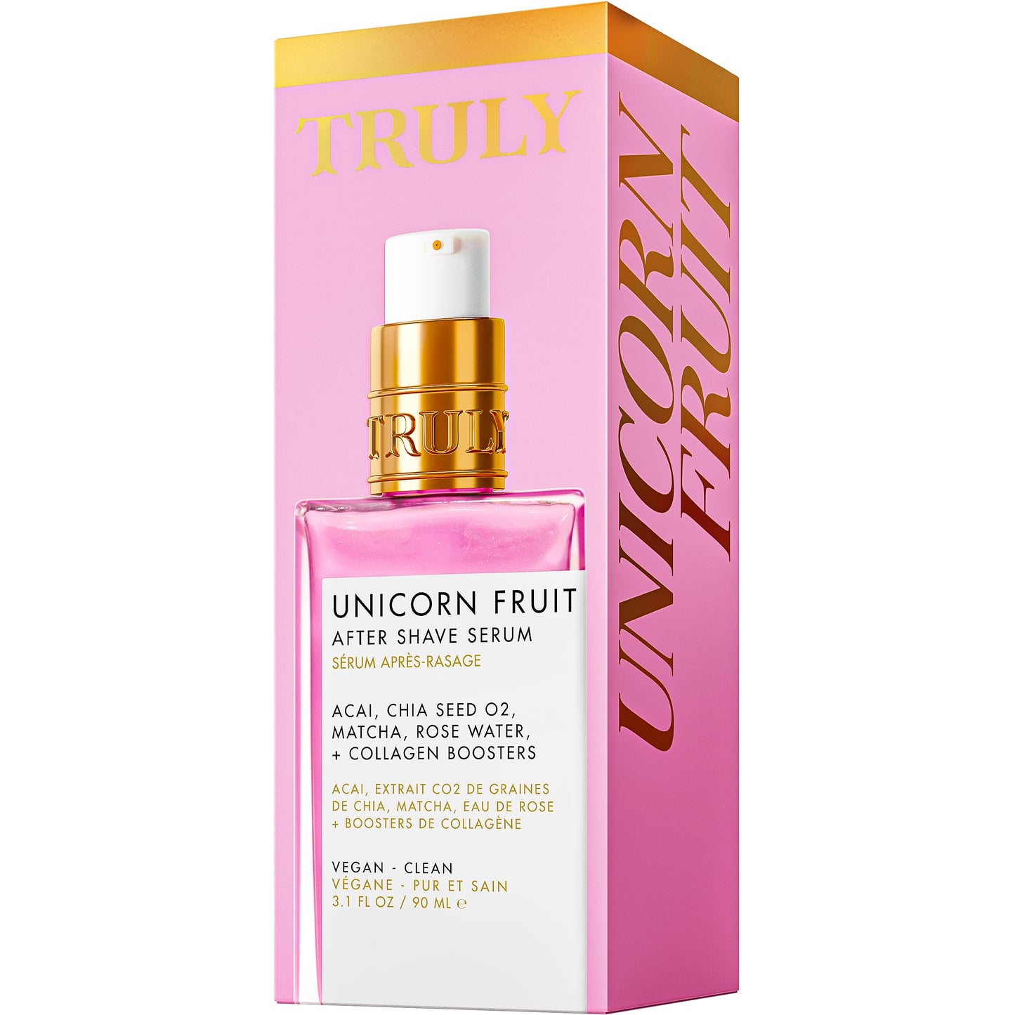 Truly Beauty Unicorn Fruit After Shave Serum | Rejuvenating Ingrown Hair Treatment & Redness Relief | Acai, Matcha & Rose Water | Hydrates, Soothes, & Smooths Skin | Cotton Candy Scent (3.1 fl oz)