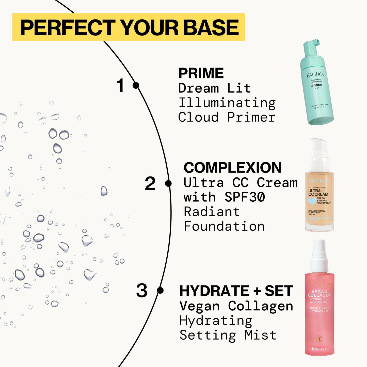 Pacifica Beauty Vegan Collagen Hydrating Setting Mist – Hydrating Illuminating Face Primer for Dewy Skin, w/Vegan Collagen & Squalane for Radiant Glow, Soft-Focus Pore Blurring Makeup Base