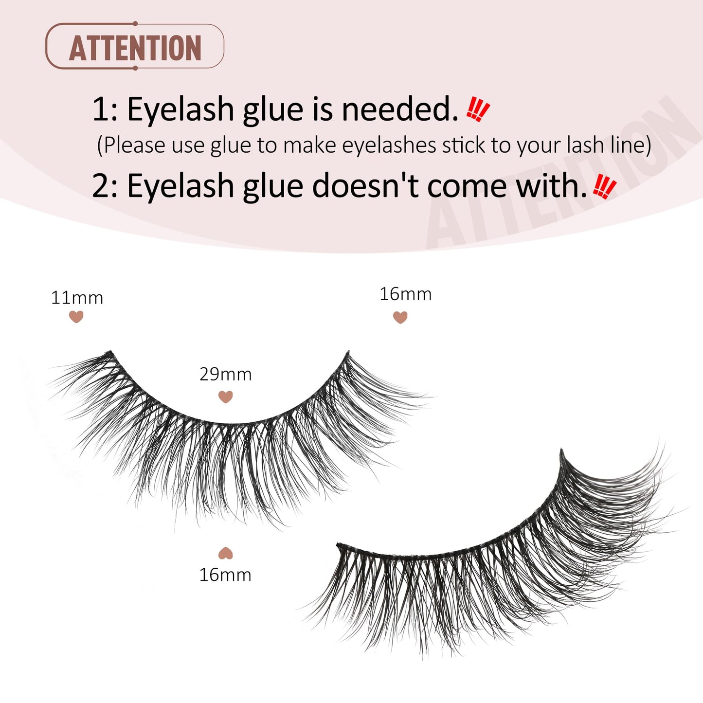Onlyall Natural Lashes Wispy Lashes Natural Look False Eyelashes Natural Flared Eyelashes False Eye Lashes Soft Fluffy Lashes 7 Pairs D-K06, Black