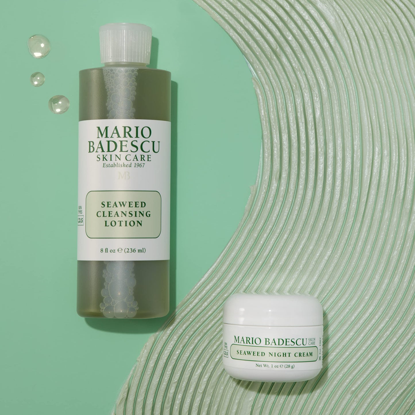 Mario Badescu Seaweed Cleasing Lotion for Combination, Dry and Sensitive Skin |Facial Toner that Clarifies and Replenishes |Formulated with Witch Hazel & Bladderwrack Extract| 8 FL OZ