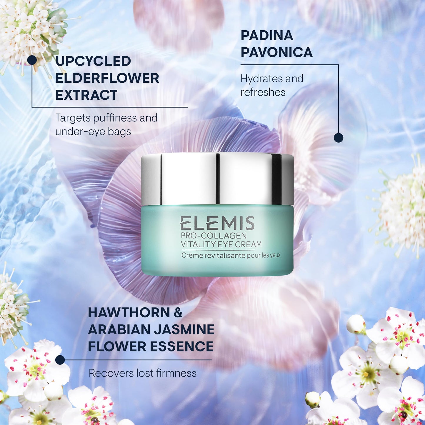 ELEMIS Pro-Collagen Vitality Eye Cream 15ml, Restorative Eye Cream To Firm, Replenish & Smooth Skin