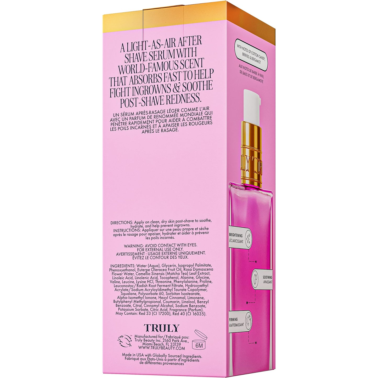 Truly Beauty Unicorn Fruit After Shave Serum | Rejuvenating Ingrown Hair Treatment & Redness Relief | Acai, Matcha & Rose Water | Hydrates, Soothes, & Smooths Skin | Cotton Candy Scent (3.1 fl oz)
