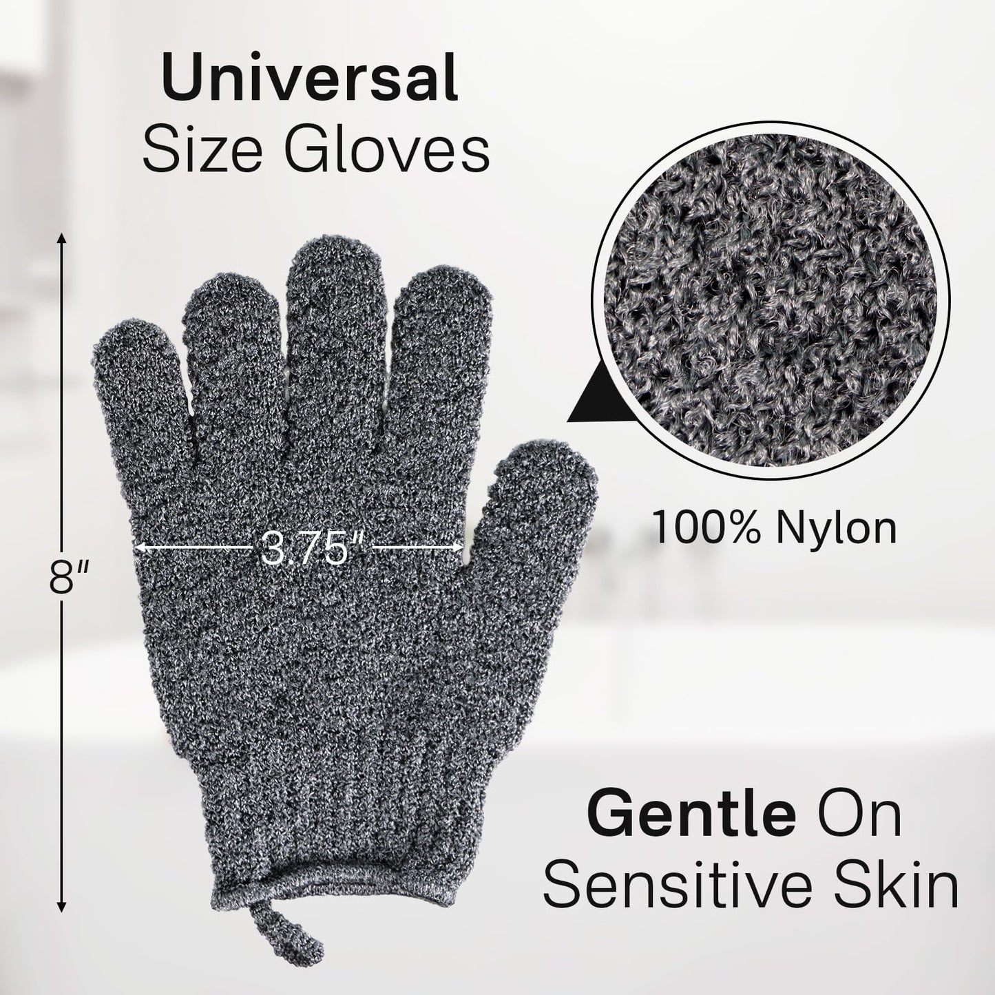 Yiclick Heavy Exfoliating Gloves, Exfoliating Body Scrubber for Bath Shower Exfoliation, Body Scrub Exfoliator for Dead Skin Remover, Exfoliate Sponge Loofah Washcloth Mitt Men Women