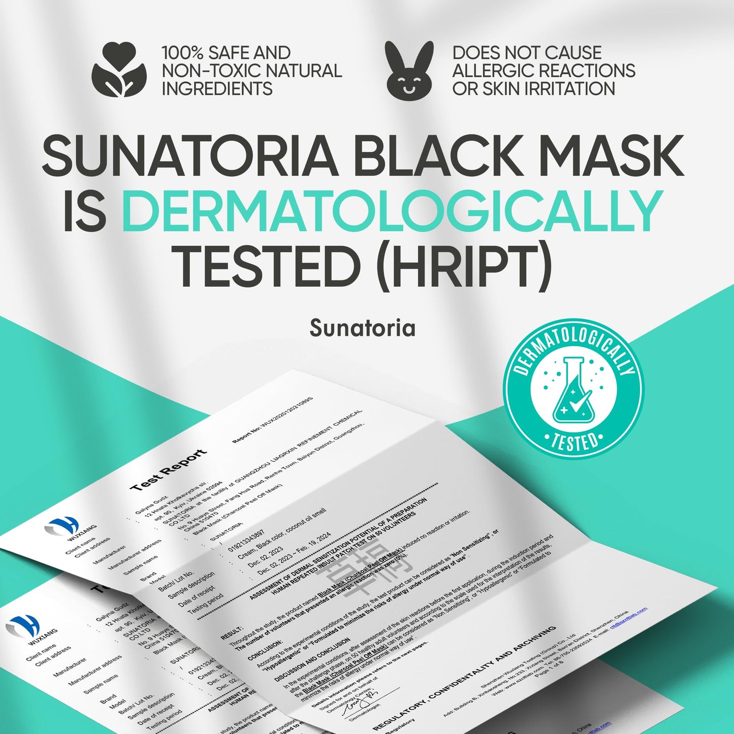 SUNATORIA Blackhead Remover Mask - for Women and Men - Activated Charcoal Peel Off Face Mask - Deep Pore Cleaner Nose Blackhead Remover Pore Release - Black Head Remover for Face Care