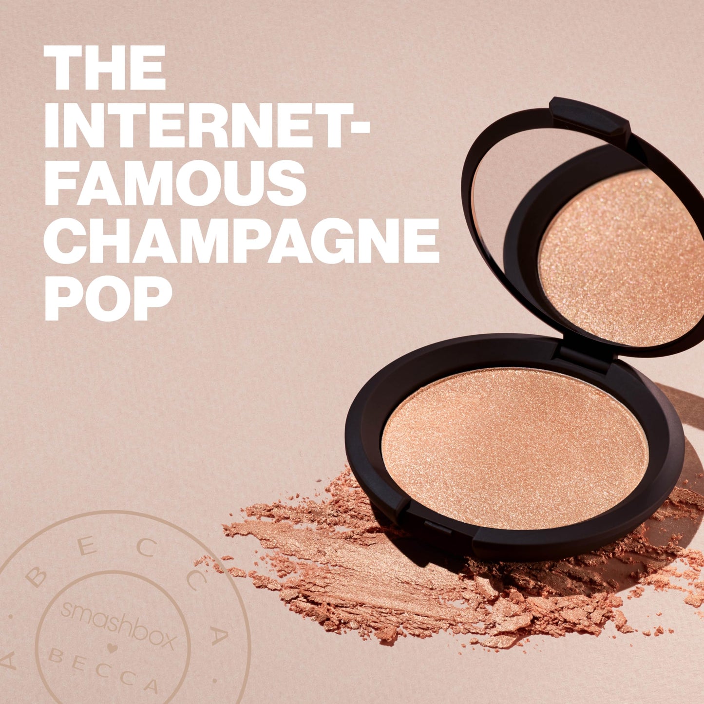 Smashbox X BECCA Shimmering Skin Perfector Pressed Highlighter | Creamy Formula that Melts into Skin for a Natural, Radiant, Glow-Boosting Highlight, 0.24 Ounce, Rose Quartz