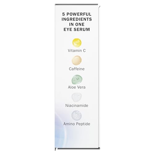 Olay Super Eye Serum - Vitamin C, Caffeine, Niacinamide, Amino Peptide, Aloe Vera - Brightens Dark Circles, Anti-Wrinkle, Anti-Aging, Brightening, Smooths Fine Lines, Firming, Hydrating, 0.45 Oz