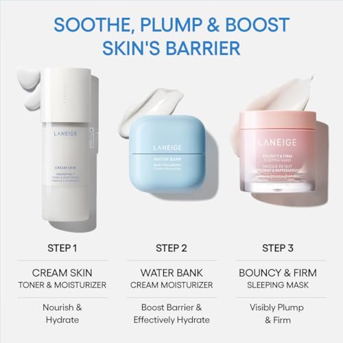 LANEIGE Cream Skin Toner & Moisturizer Mini: Lightweight Refillable Korean Milky Toner with Ceramide & Peptide for Hydration, Firming, & Barrier Support