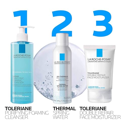 La Roche-Posay Toleriane Purifying Foaming Facial Cleanser, Oil Free Face Wash for Women & Men with Niacinamide + Ceramides, Pore Cleanser Safe For Sensitive Skin, Won’t Dry Out Skin, Soap Free, 400ml