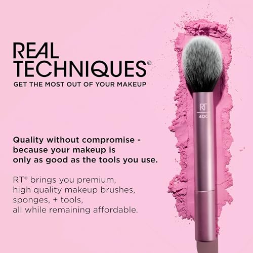 Real Techniques Miracle Complexion Makeup Sponge, 4-Pack Beauty Blender For Liquid & Cream Foundation, Streak-Free Coverage, Latex-Free, Vegan & Cruelty-Free