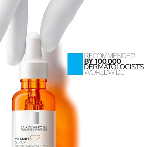 La Roche-Posay Pure Vitamin C Serum For Face With Hyaluronic Acid & Salicylic Acid, Hydrating & Brightening Serum, Boost Radiance & Reduce Wrinkles, Paraben Free