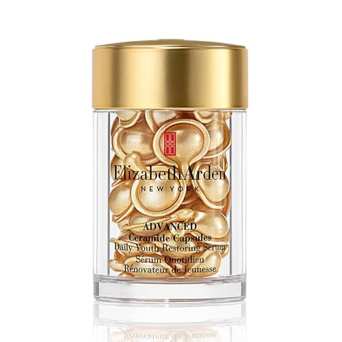 Elizabeth Arden Advanced Ceramide Face Serum Capsules, Anti-Aging Skincare, Fragrance-Free Hydrating Formula for Radiant, Firm Skin, Nourishing and Strengthening, 30 Count