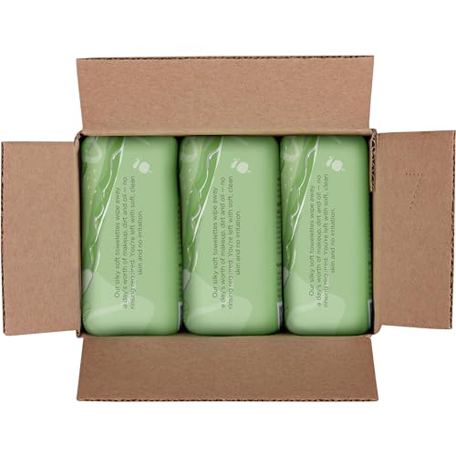 Burt's Bees Stocking Stuffers, Aloe Vera Face Wipes, for Sensitive Skin, Soothing Makeup Remover & Facial Cleansing Towelettes Christmas Gifts, 30 Ct. (3-Pack)