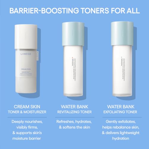 LANEIGE Cream Skin Toner & Moisturizer Mini: Lightweight Refillable Korean Milky Toner with Ceramide & Peptide for Hydration, Firming, & Barrier Support