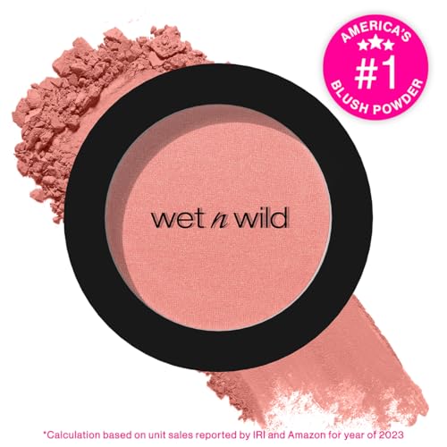 wet n wild Color Icon Blush, Effortless Matte Natural Sheer Glow & Seamless Blend, Luxuriously Infused Smooth Jojoba Oil, Cruelty-Free & Vegan - Pinch Me Pink