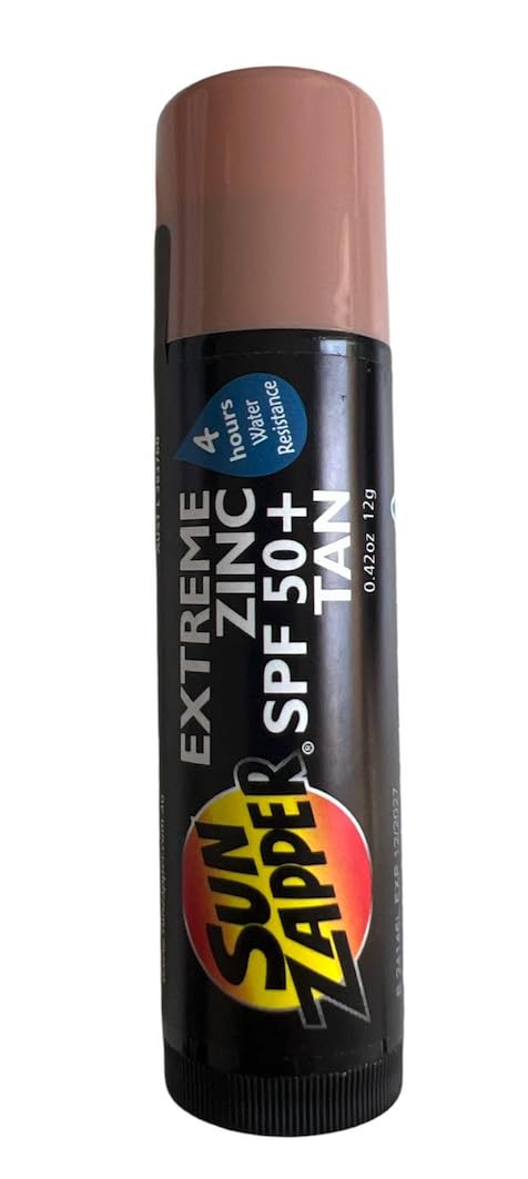Sun Zapper Zinc Stick SPF 50 + Zinc Oxide Mineral Sunblock Stick for Face (Medium Skin Tone)