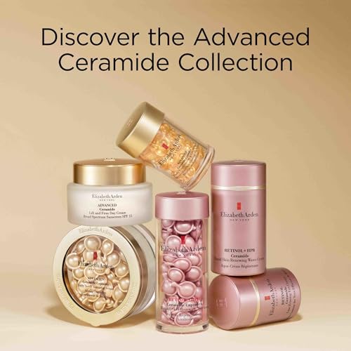 Elizabeth Arden Advanced Ceramide Face Serum Capsules, Anti-Aging Skincare, Fragrance-Free Hydrating Formula for Radiant, Firm Skin, Nourishing and Strengthening, 30 Count