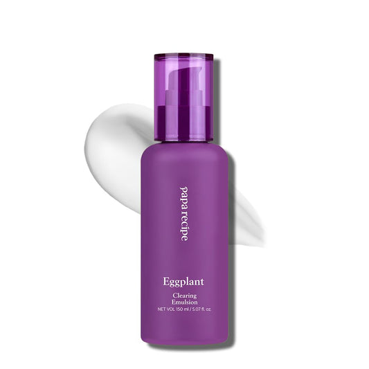 Papa Recipe Eggplant Clearing Emulsion, Moisturizing Face Moisturizer for Dry Skin, Korean Skincare, 150ml 5.07fl oz
