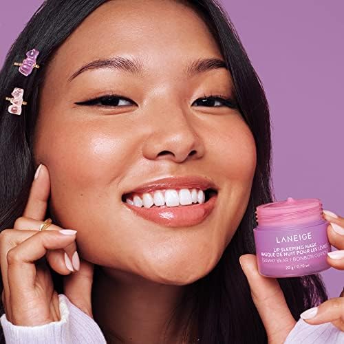 LANEIGE Lip Sleeping Mask, Gummy Bear: Nourishing Overnight Lip Treatment with Vitamin C, Shea & Murumuru Butter for Hydrating Dry, Flaky Lips
