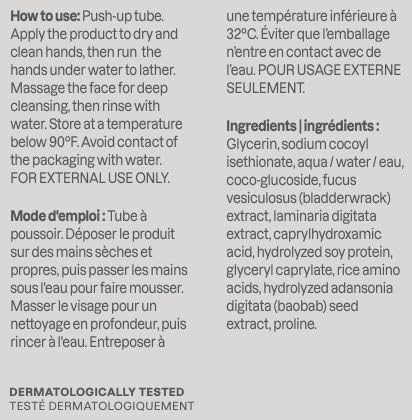 ATTITUDE Oceanly Face Cleanser Stick, EWG Verified, Plastic-free, Plant and Mineral-Based Ingredients, Vegan and Cruelty-free Beauty Products, PHYTO CLEANSE, Unscented, 0.3 Ounce