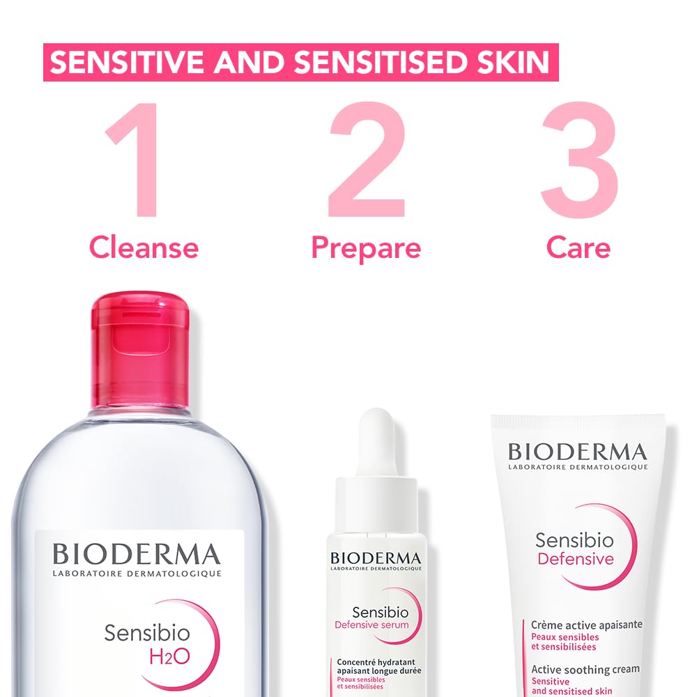 Bioderma Sensibio Defensive Serum, Long-Lasting Soothing Moisturizing Concentrate for Sensitive Skin, 30ml