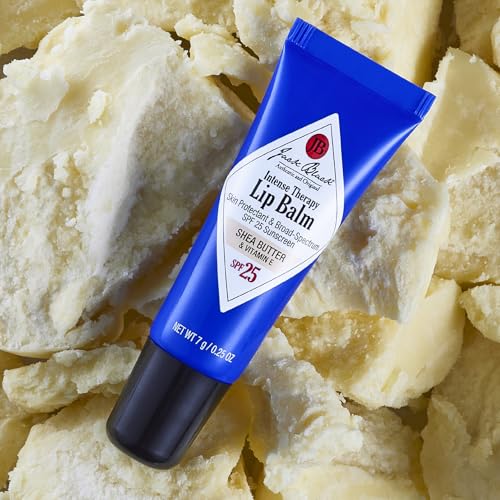 Jack Black Intense Therapy Lip Balm, 0.25-Oz., Pack of 3 – Shea Butter & Vitamin E, SPF 25 Sun Protection, Lip Moisturizer, Hydrating Lip Balm with SPF,